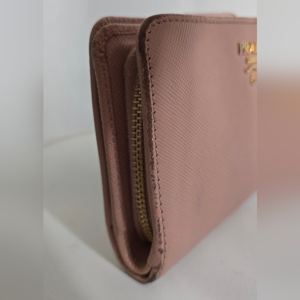 GUC Prada Pink Milano Leather Wallet - Picture 2 of 10